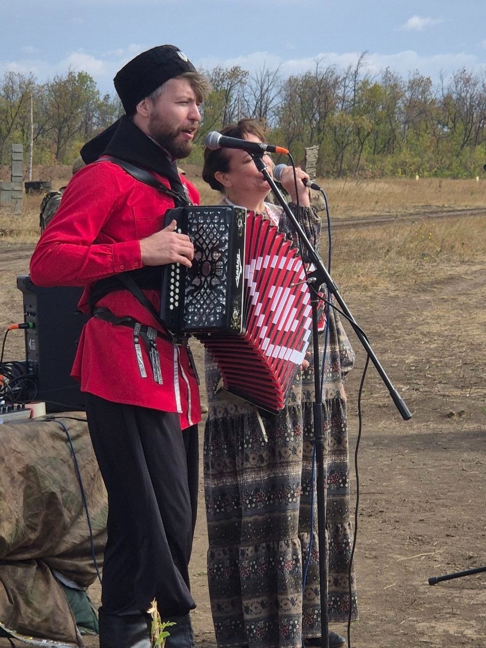 Казаки из Фрязино выступили перед нашими бойцами в Мариуполе