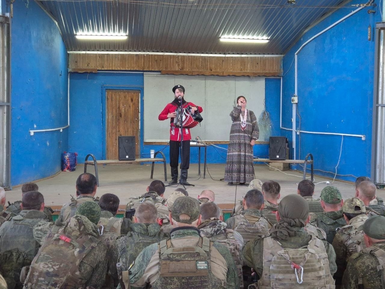 Казаки из Фрязино выступили перед нашими бойцами в Мариуполе