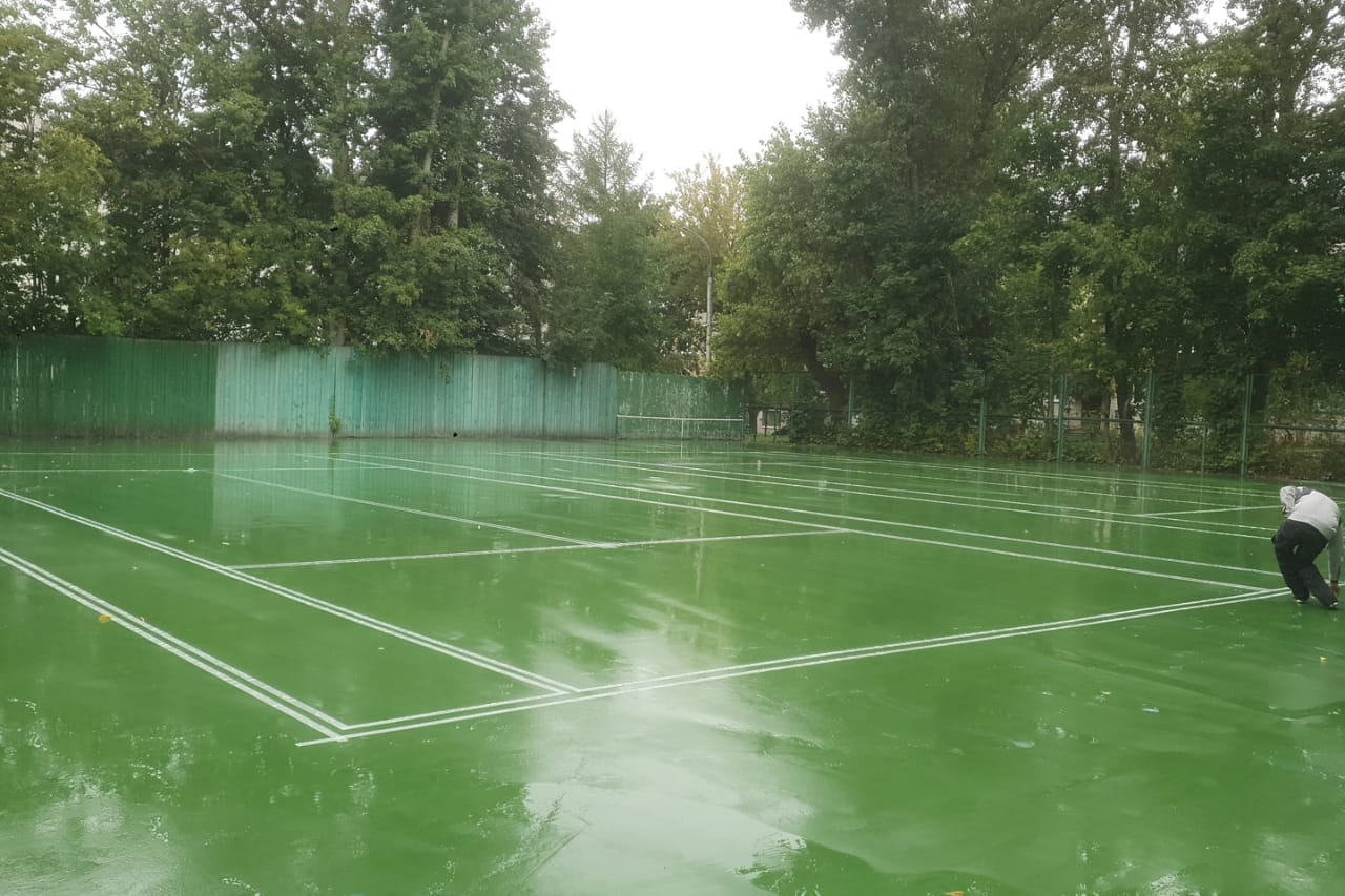 Ремонт теннисного корта для МБУ «Спортивная школа «Олимп» г.о. Фрязино