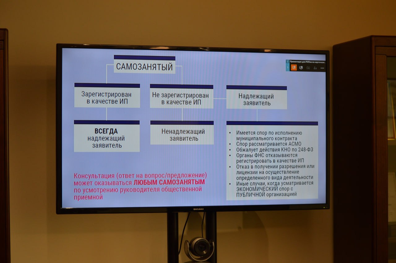 Уполномоченный уточнил особенности работы руководителей общественных приемных при рассмотрении обращений «самозанятых»