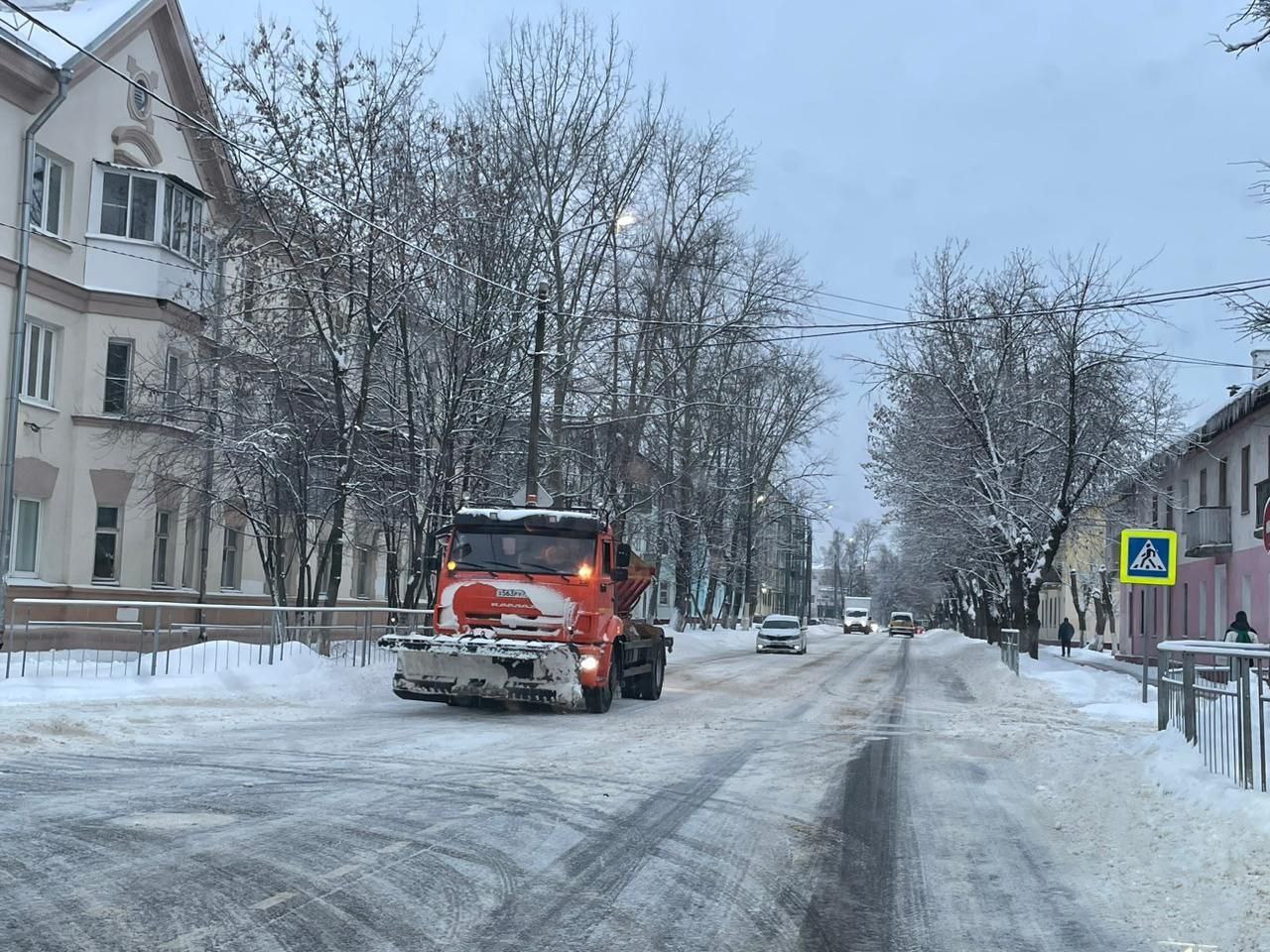 Мощный снегопад накрыл Фрязино