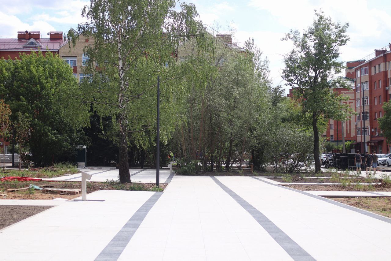 В Наукограде продолжается благоустройство центральной части