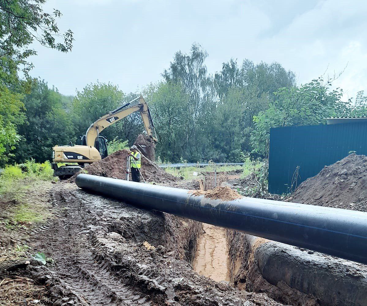 Фрязинский Водоканал проводит работы по модернизации участка стального напорного канализационного коллектора