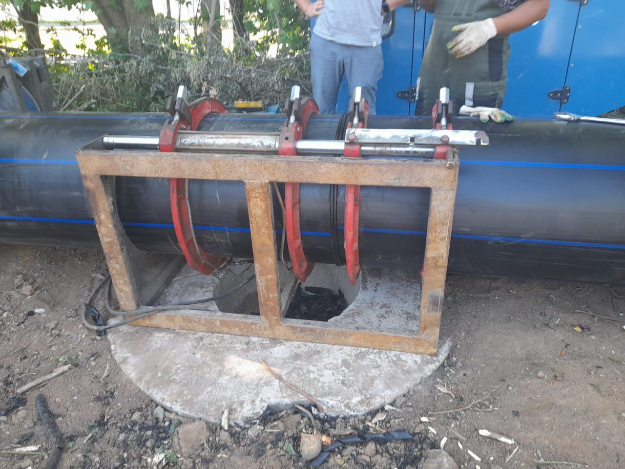 Фрязинский Водоканал проводит работы по модернизации участка стального напорного канализационного коллектора