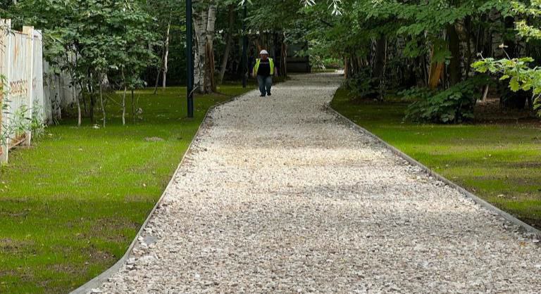 В наукограде Фрязино идут работы по благоустройству лесопарка