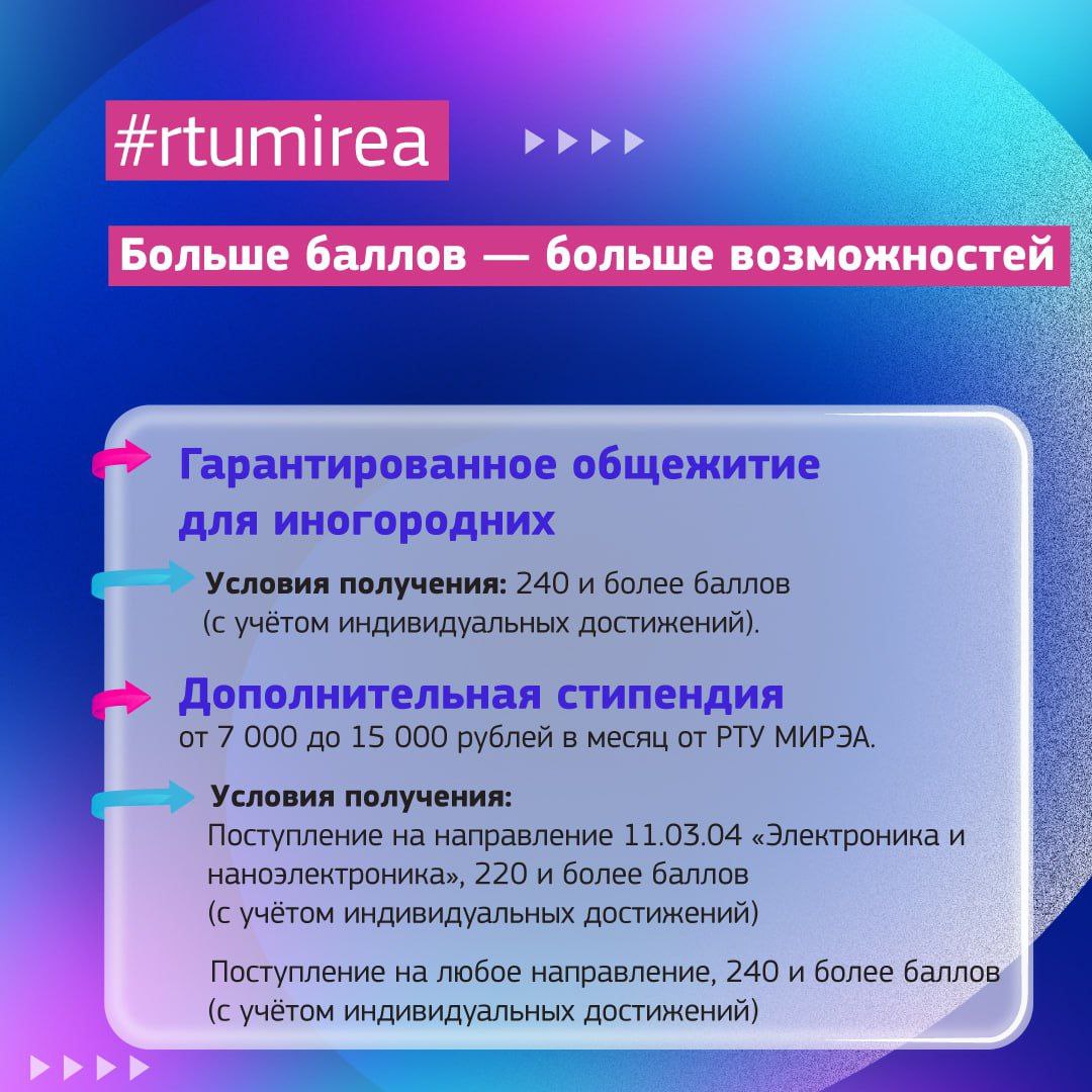 Беспрецедентные возможности для абитуриентов МИРЭА