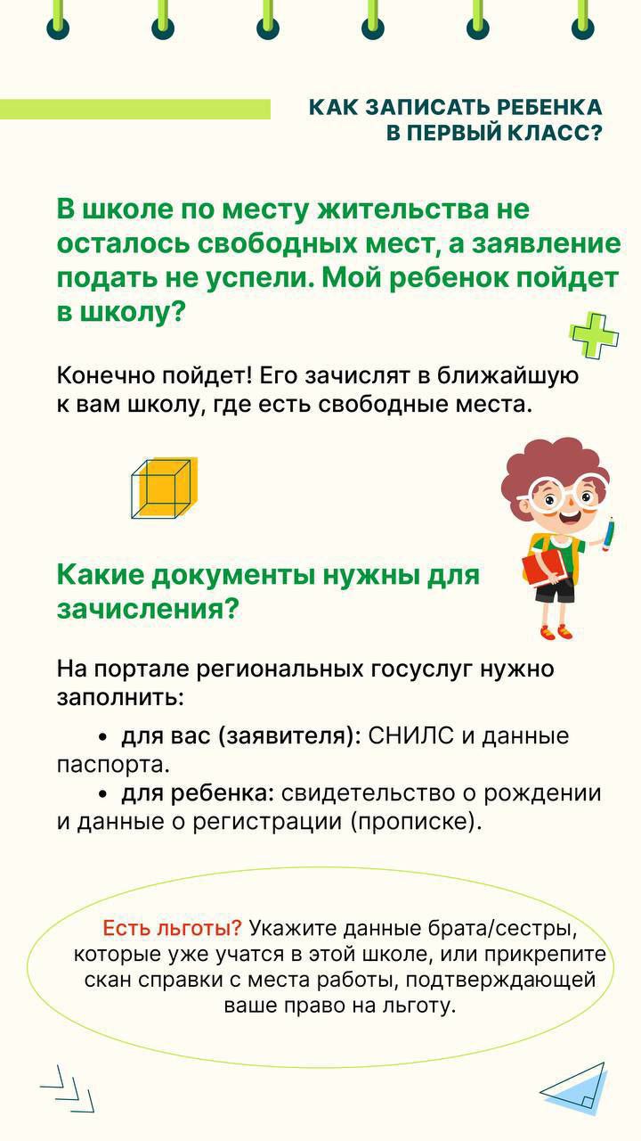 Напоминаю, что 1 апреля в Подмосковье начинается запись будущих школьников в первый класс