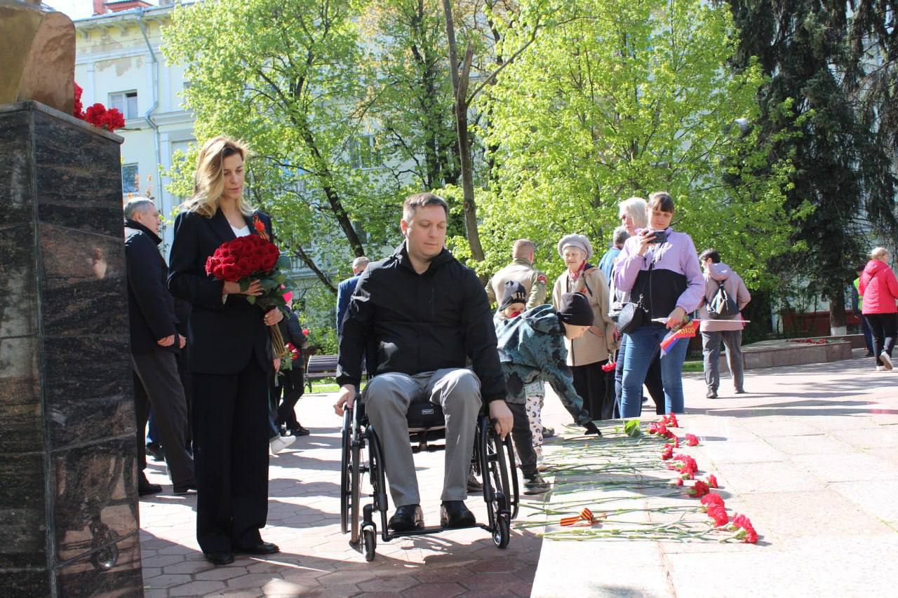 Заместитель главы городского округа Фрязино Наталия Князева приняла участие в торжественной церемонии, посвященной 80-летию Великой Победы