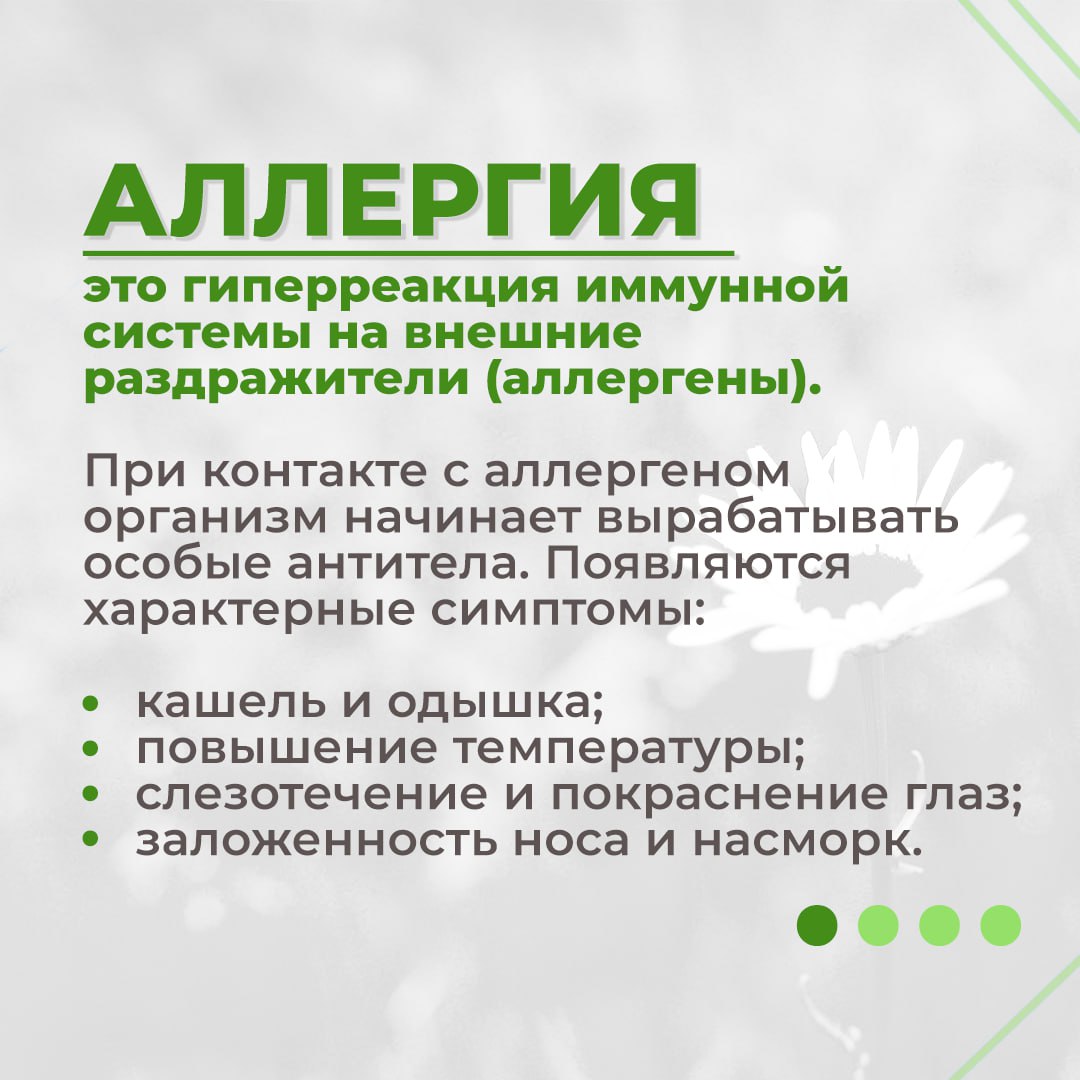 С 7 по 13 июля 2025 года проходит Неделя профилактики аллергических заболеваний Минздрава России, приуроченная Всемирному дню борьбы с аллергией
