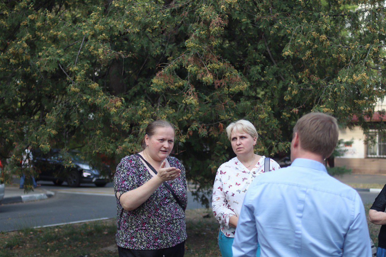 По поручению главы городского округа Фрязино Дмитрия Воробьева его заместитель Дмитрий Медведев провел встречу с жителями на липовой аллее