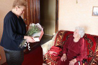 Поздравили с 95-летием ветерана Великой Отечественной войны Евдокию Георгиевну Сорокину