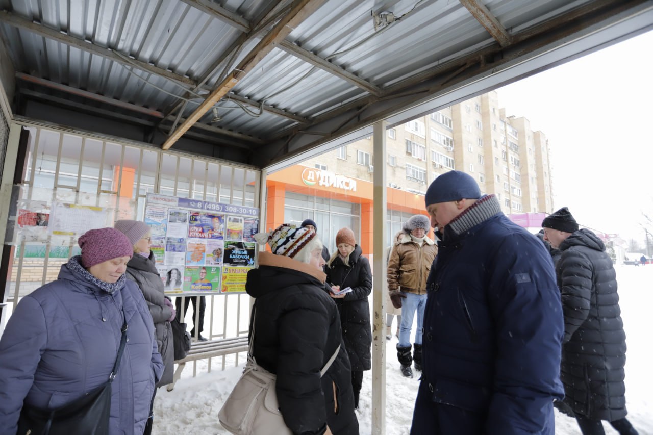 Глава Фрязино Дмитрий Воробьев провел внеплановую проверку качества уборки снега в городе